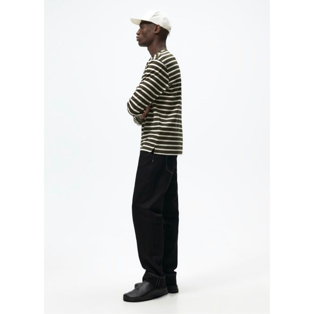 Zara Stripped Long Sleeve T-Shirt Size M - Picture 7 of 8